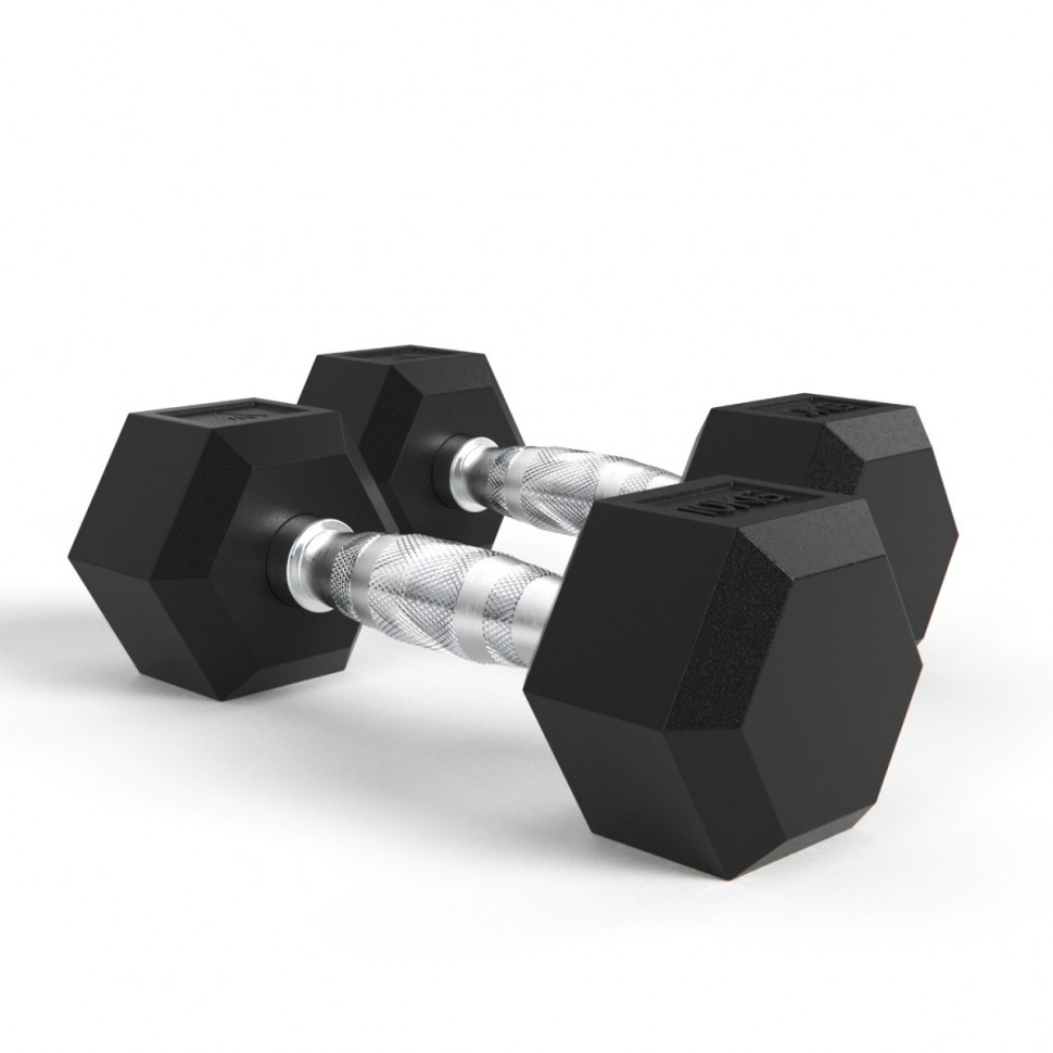 Гантели DFC гексаг. обрезиненная пара DB001-10 кг